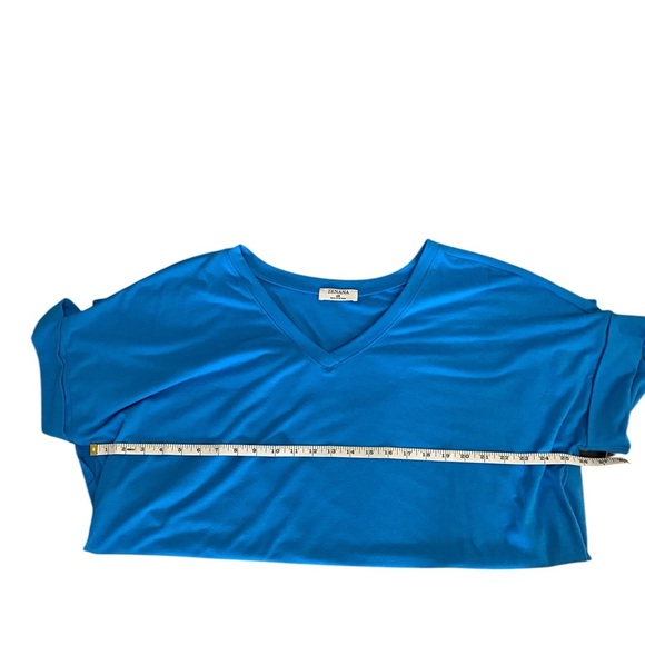 Zenana Outfitters Oversized Blue T-Shirt Relaxed Fit - Picture 8 of 12